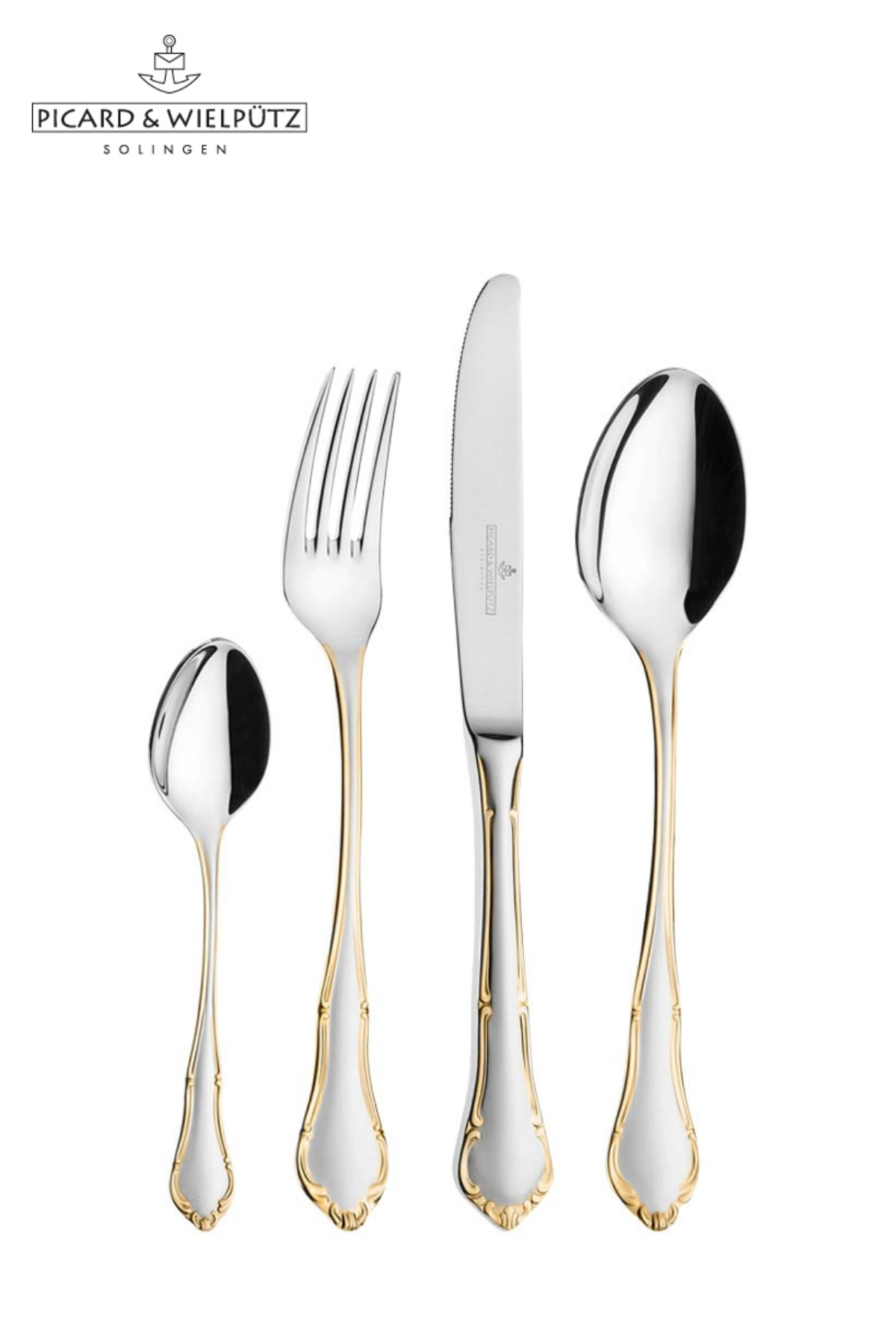 Solingen Picard & Wielpütz Palazzo Gold Çatal Kaşık Bıçak Takımı