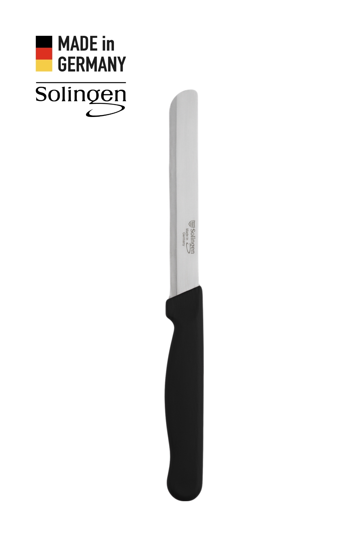 Solingen Mikro Tırtıklı Küt Genel Doğrama Bıçağı - Siyah