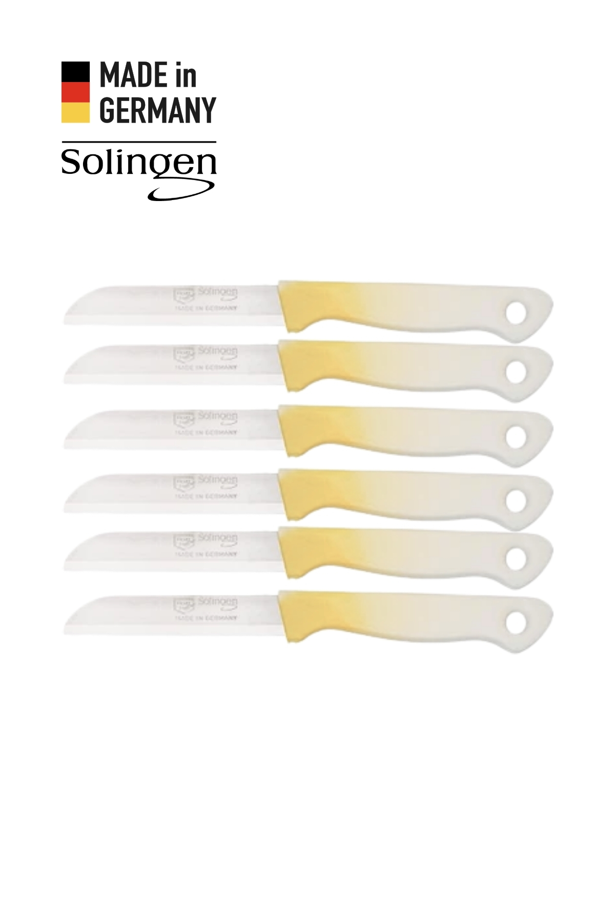 Solingen 6’lı Tırtıklı Geçişli Gold Meyve Bıçağı