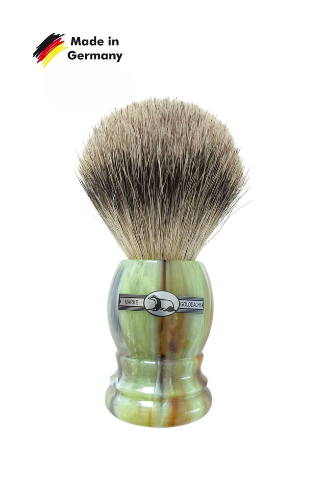 Golddachs Mermer Desen Silver Tip Tıraş Fırçası