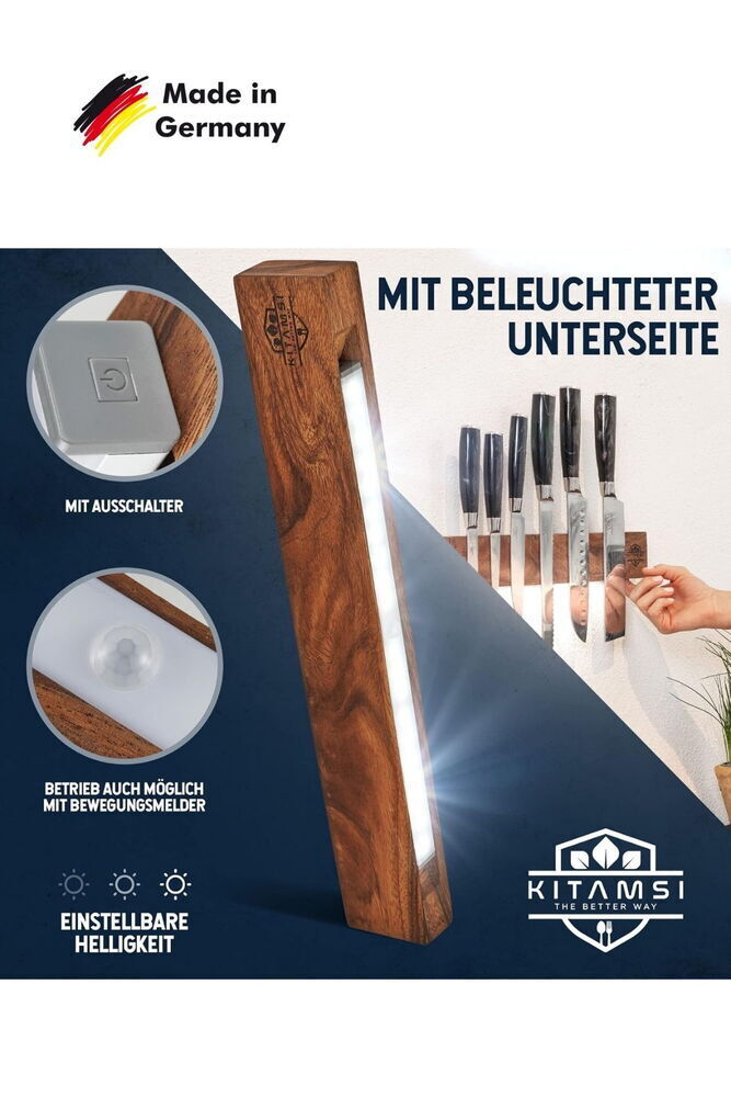 Kıtamsı Işıklı 40cm Magnetli Akasya Blok (Bıçaksız)