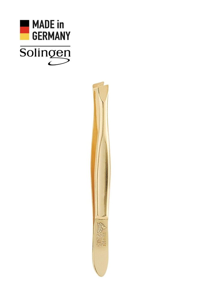 Solingen Erbe Altın Kaplama 8cm Eğik Uçlu Cımbız