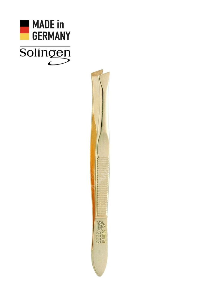 Solingen Erbe 9cm Altın Kaplama Eğik Uçlu Cımbız