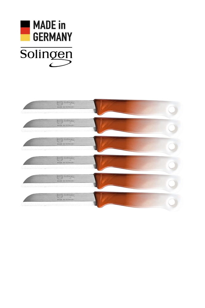 Solingen 6’lı Tırtıklı Geçişli Bakır Meyve Bıçağı
