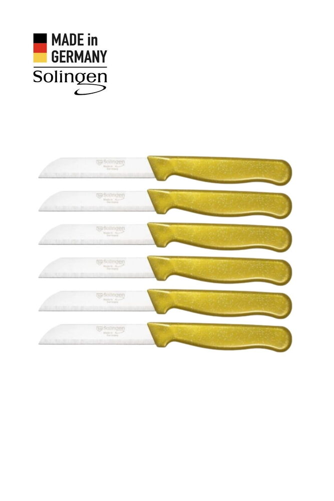 Solingen 6’lı Tırtıklı Simli Gold Meyve Bıçağı