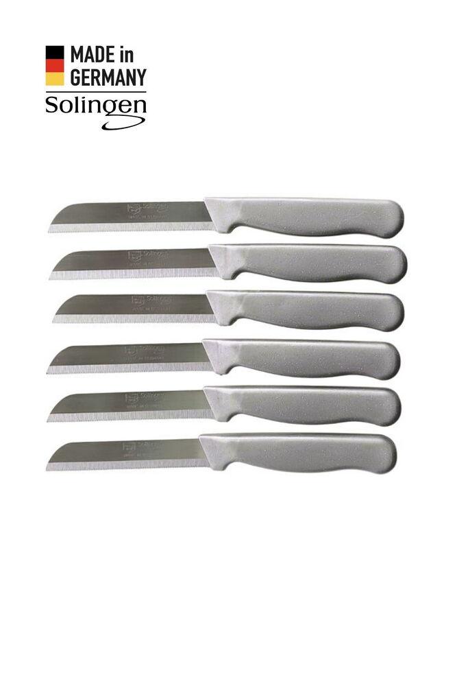 Solingen 6’lı Tırtıklı Simli Gri Meyve Bıçağı