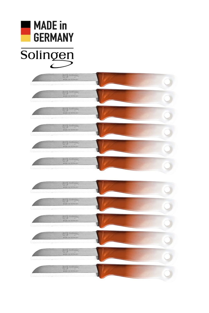 Solingen 12'li Tırtıklı Geçişli Bakır Meyve Bıçağı