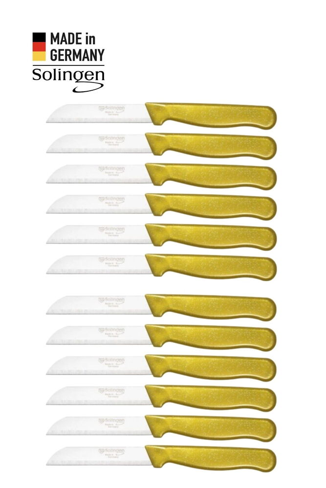 Solingen 12'li Tırtıklı Simli Gold Meyve Bıçağı