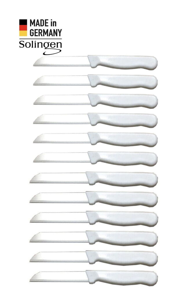 Solingen 12'li Tırtıklı Simli Beyaz Meyve Bıçağı