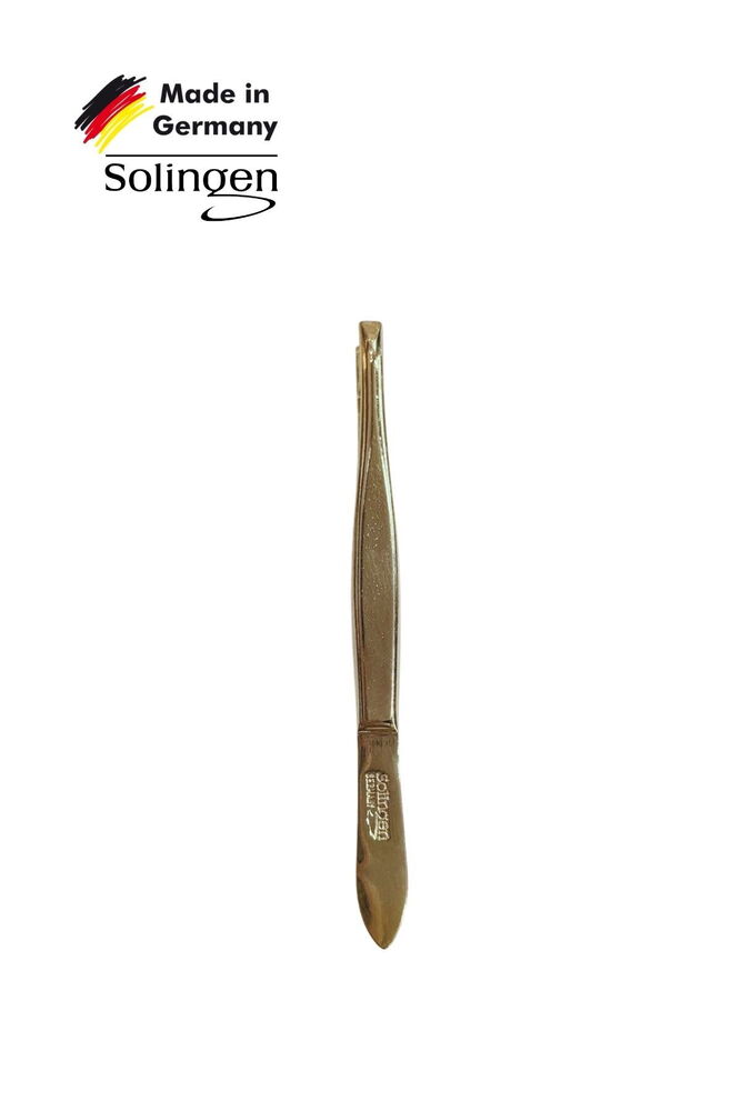 Hsk Solingen Altın Kaplama Düz Uçlu Cımbız