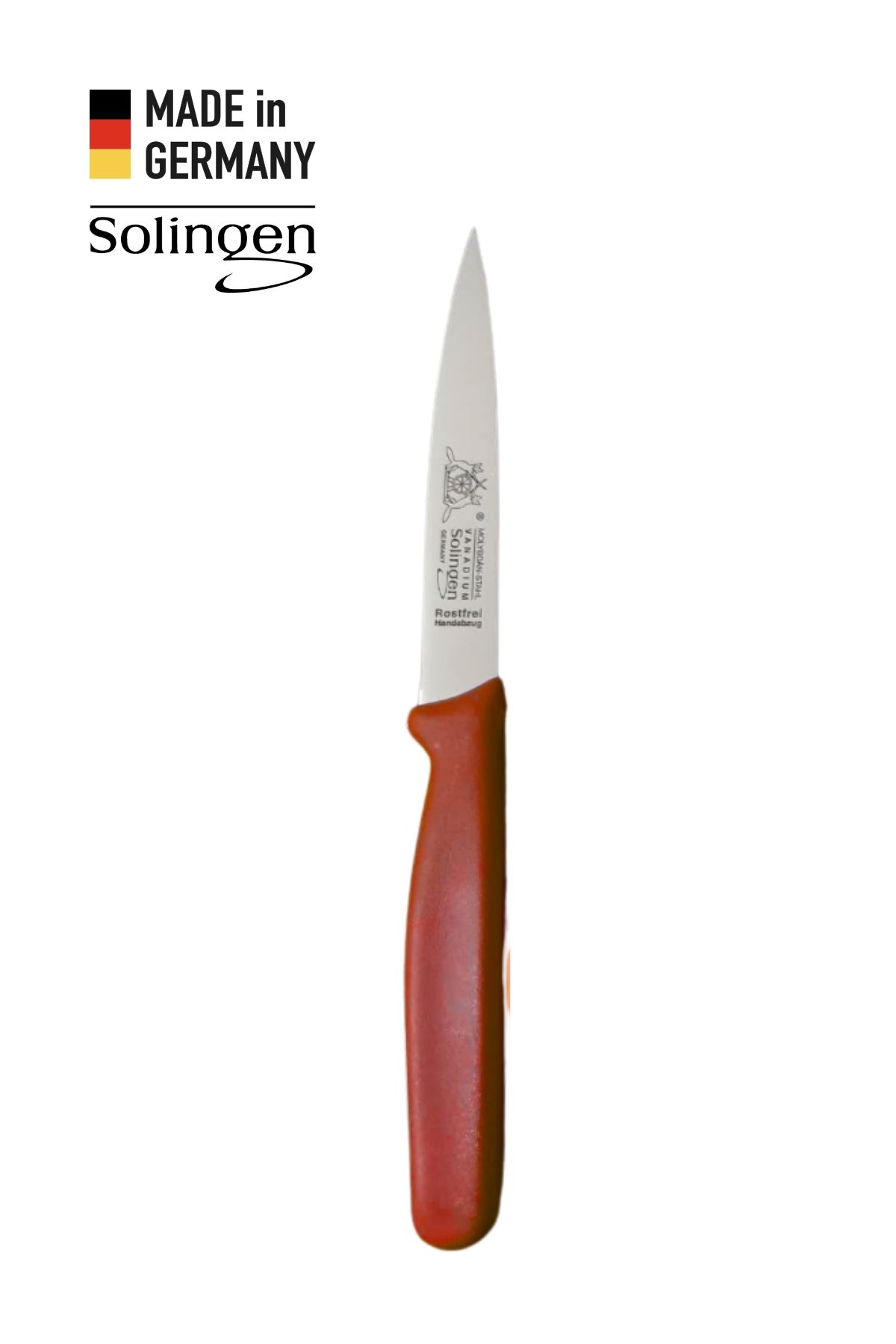 Solingen Sivri Uç Genel Kullanım Bıçağı - Kırmızı