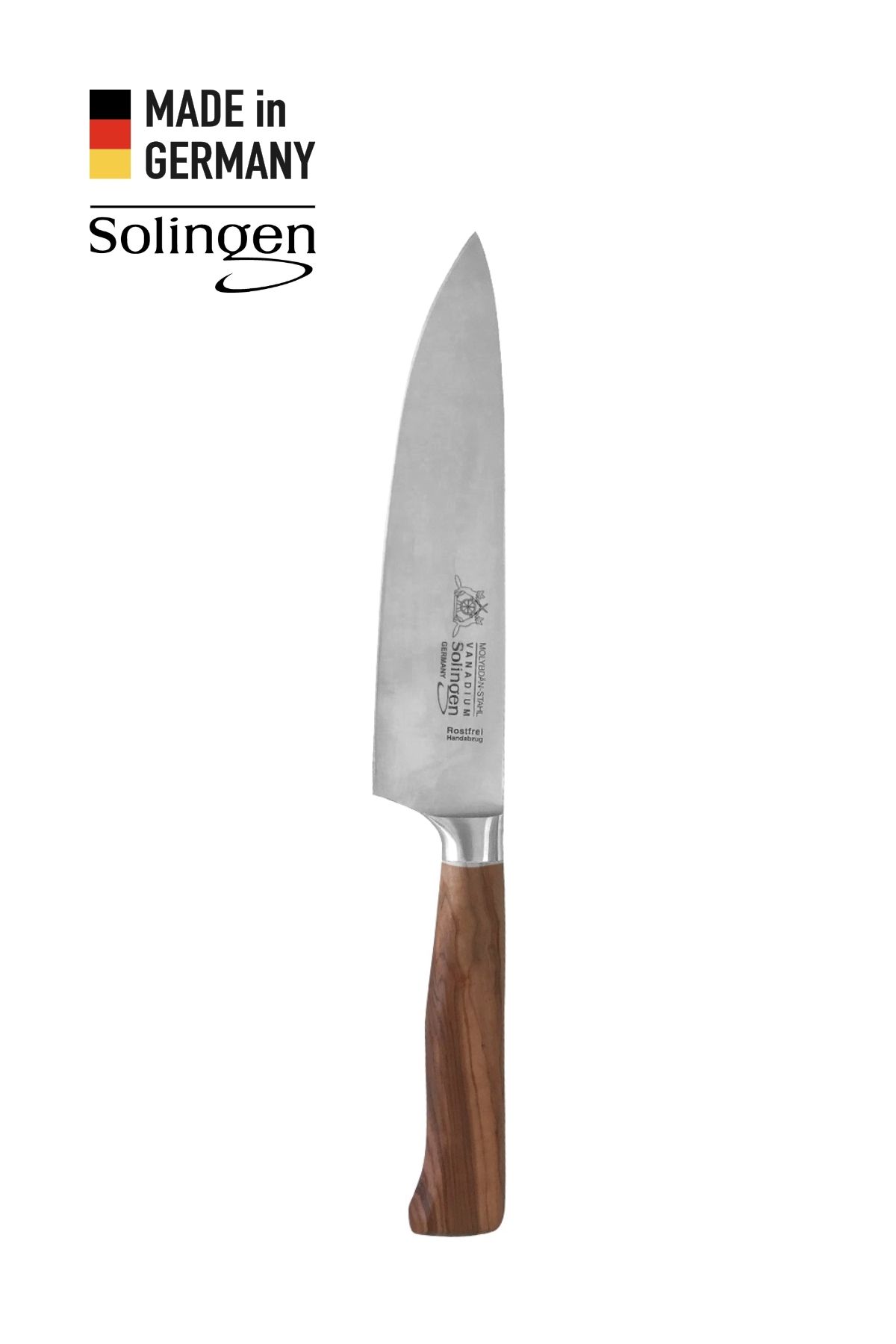 Solingen Max Melchior 21cm Zeytin Ağacı Dövme Çelik Şef Bıçağı