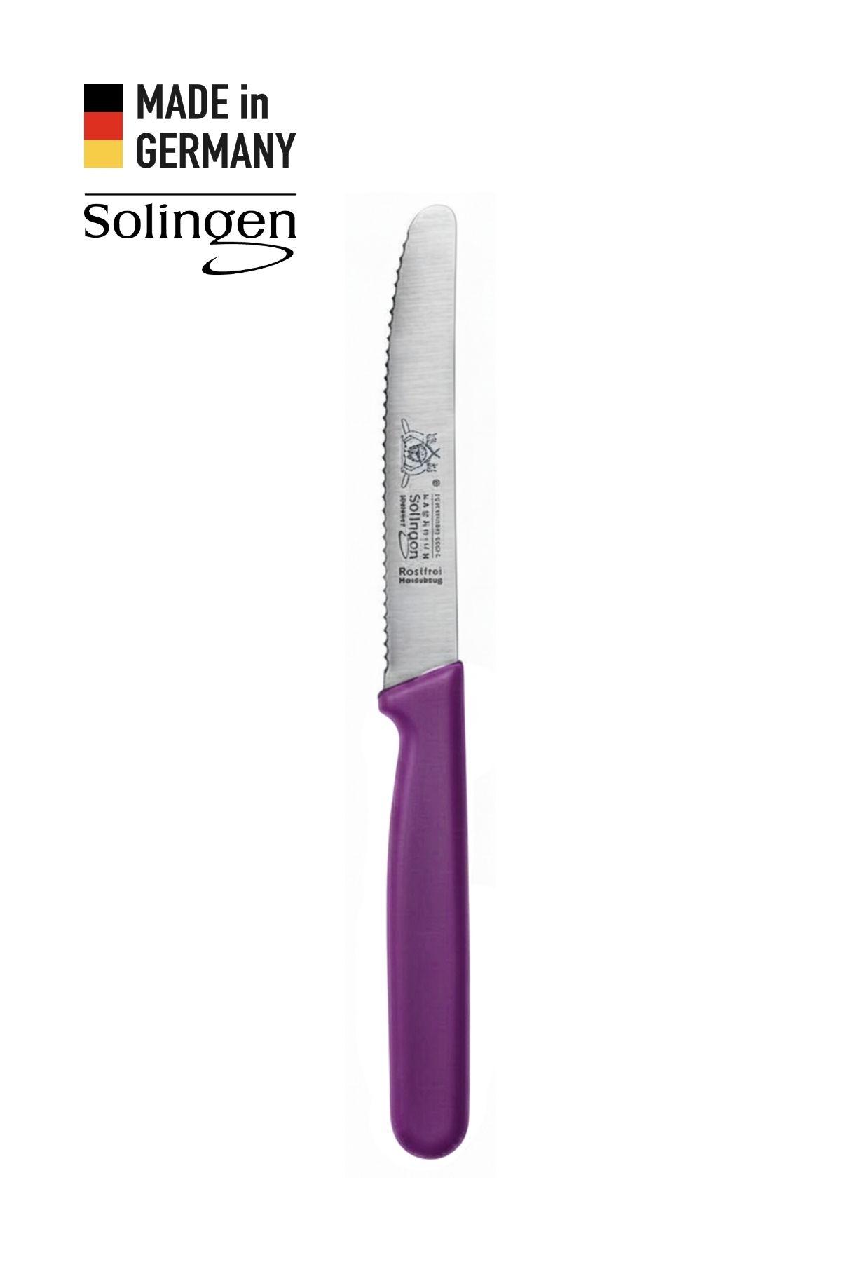 Solingen Tırtıklı Genel Kullanım Bıçağı – Mor