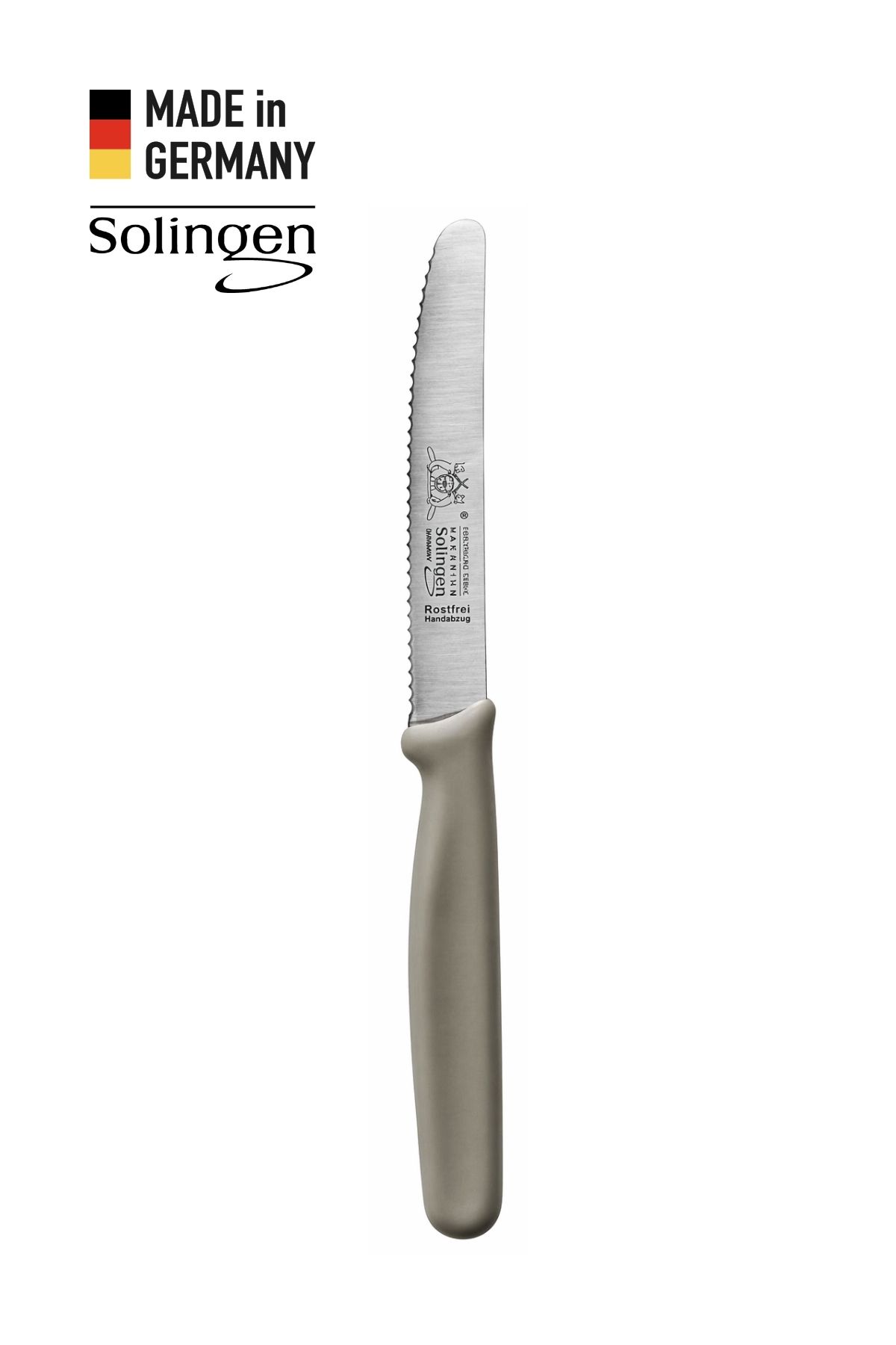 Solingen Tırtıklı Genel Kullanım Bıçağı – Gri
