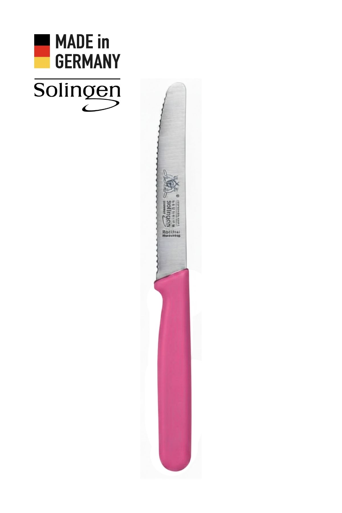 Solingen Tırtıklı Genel Kullanım Bıçağı – Pembe