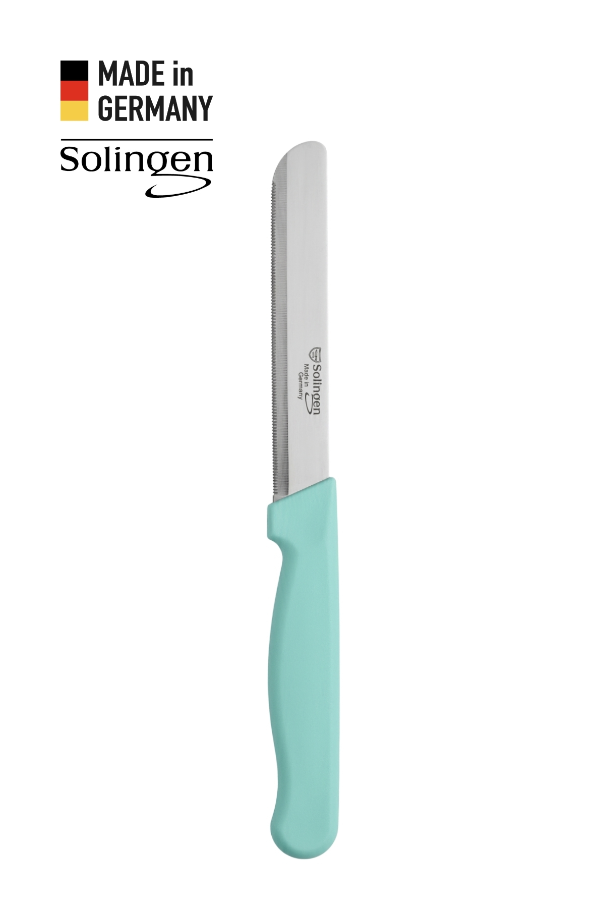 Solingen Mikro Tırtıklı Küt Genel Doğrama Bıçağı - Turkuaz
