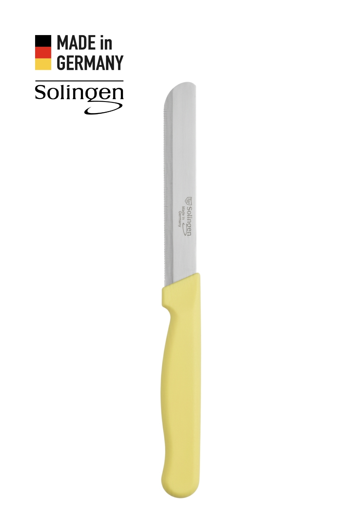 Solingen Mikro Tırtıklı Küt Genel Doğrama Bıçağı - Sarı