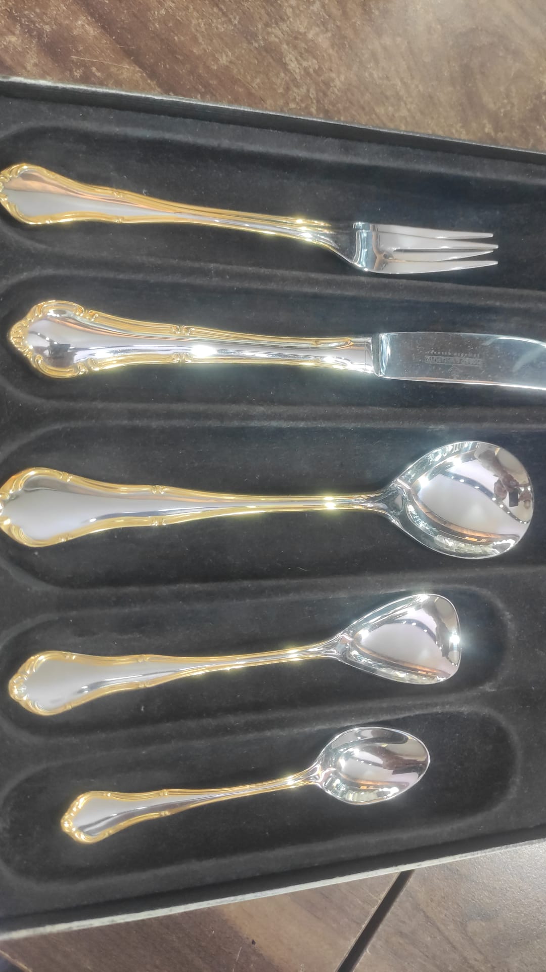 Solingen Picard & Wielpütz Palazzo Gold Çatal Kaşık Bıçak Takımı — müşteri değerlendirme fotoğrafı 1